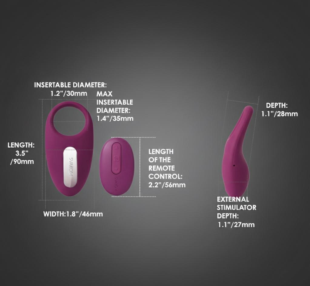 Svakom Winni Vibrating Penis Ring with Remote Control